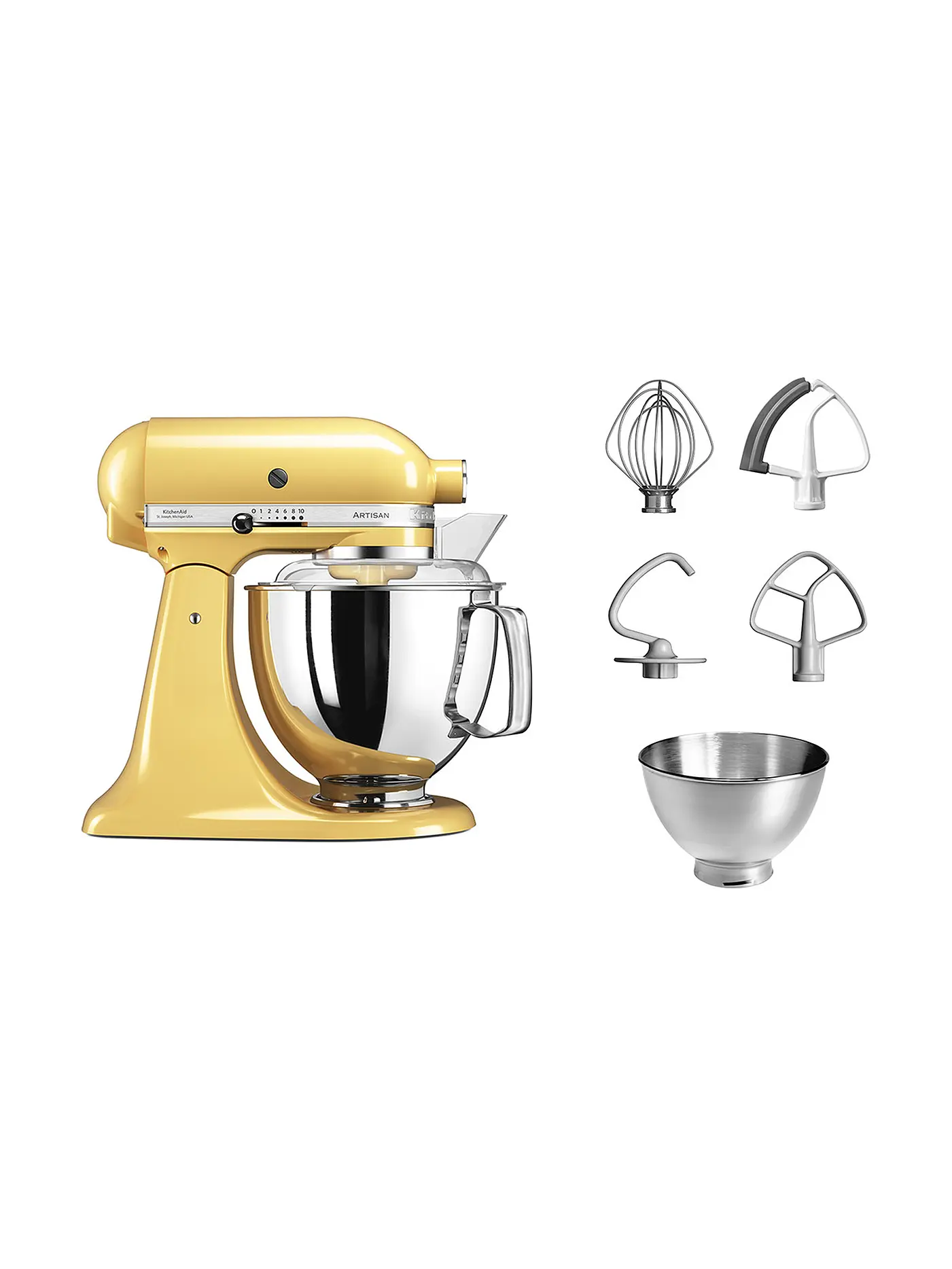 KITCHENAID | Küchenmaschine Artisan 175 4,8l 300 Watt 5KSM175PSEMY (Pastellgelb) | 